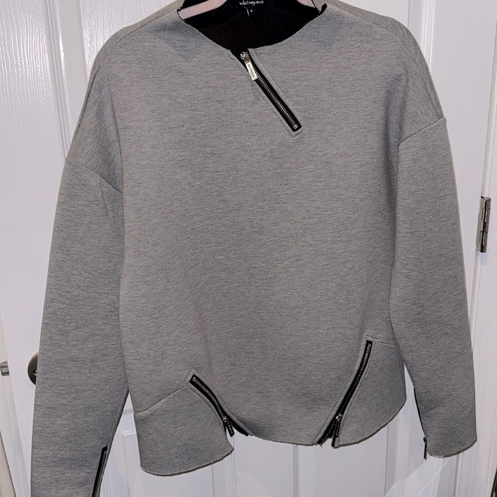 Whitney Eve Zipper Sweatshirt Sz S
